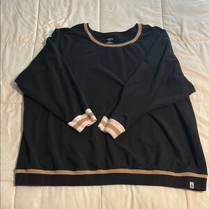 Torrid Black and Tan Crew Neck Sweater
